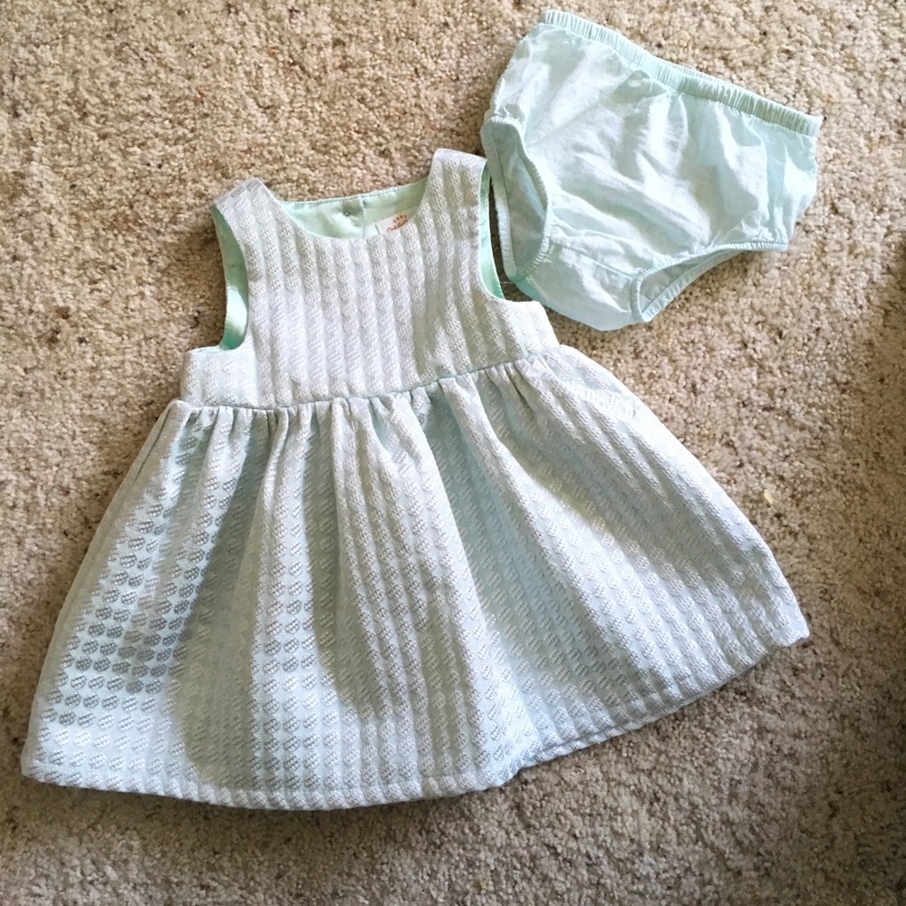 Party dress in aqua with silver